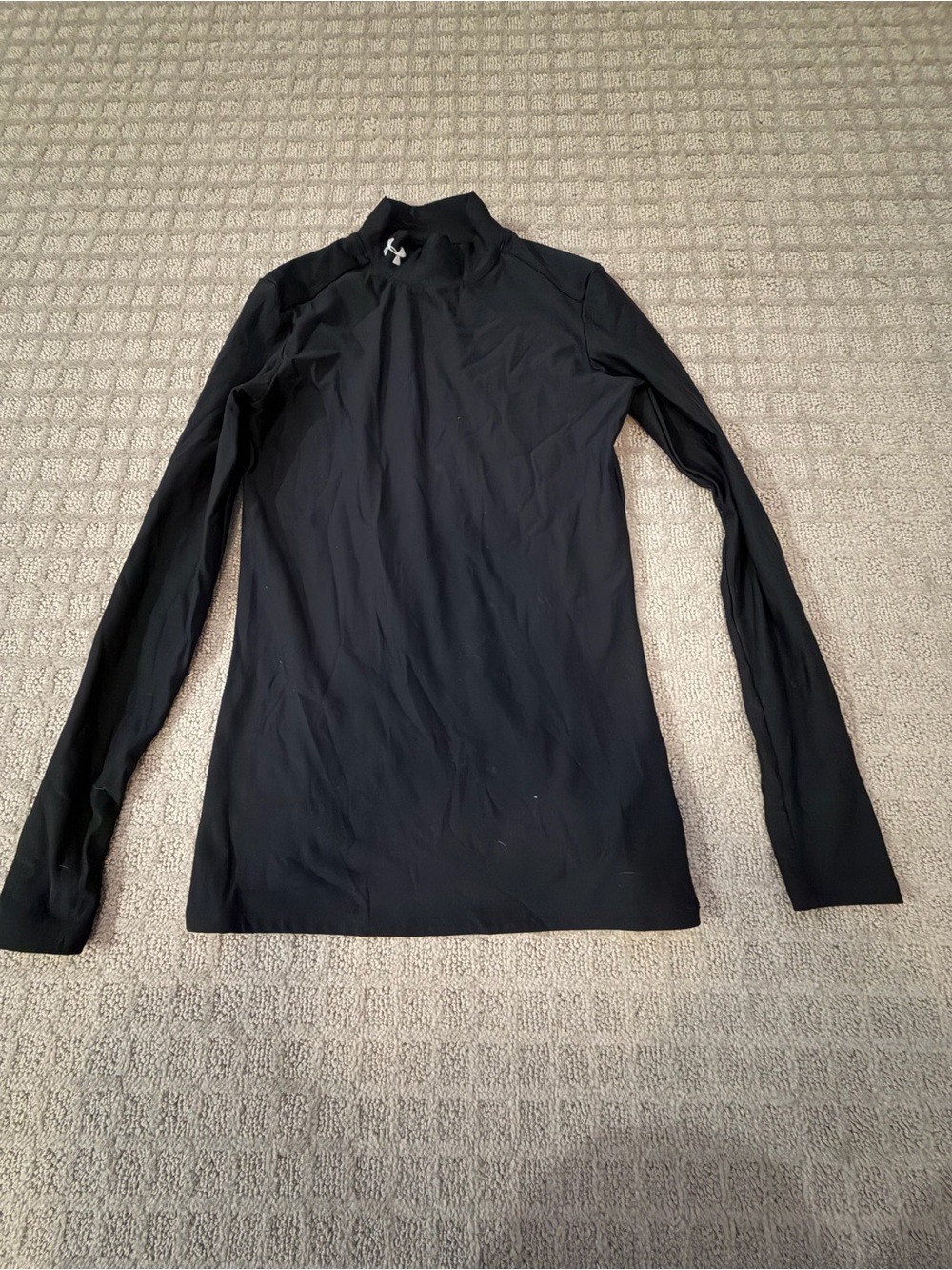 Under Armour Black Long-Sleeve Mock Neck Performance Shirt